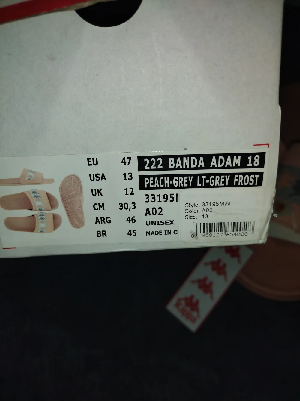 New With Box Kappa Pink Slide Sandals Sz 13